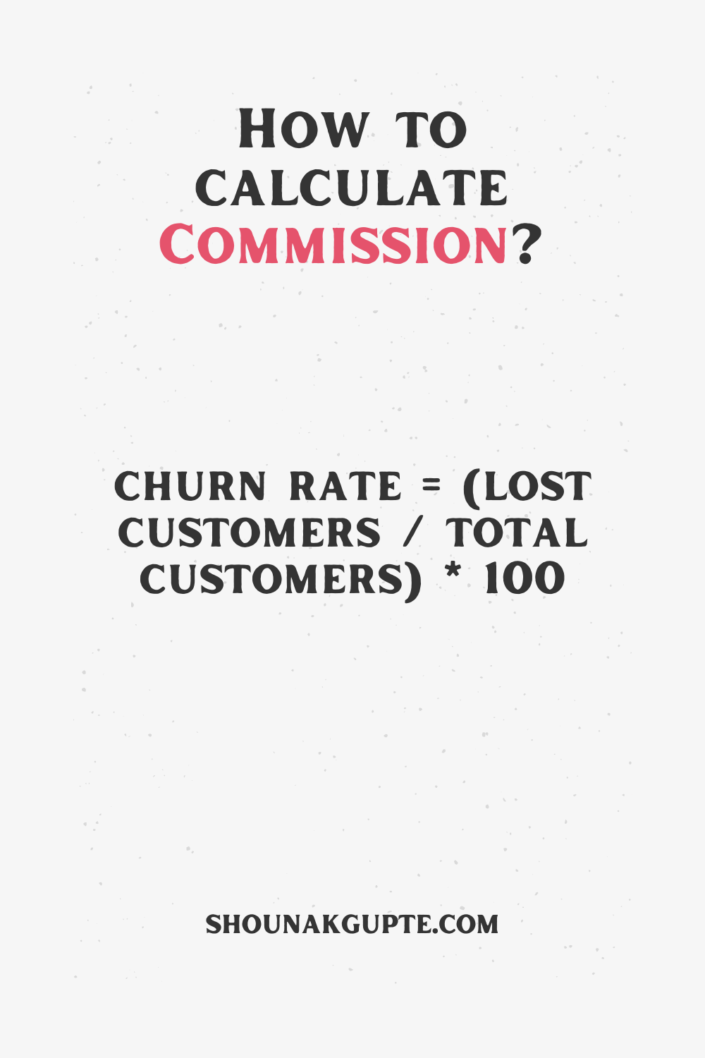 Commission Formula - How To Calculate Commission