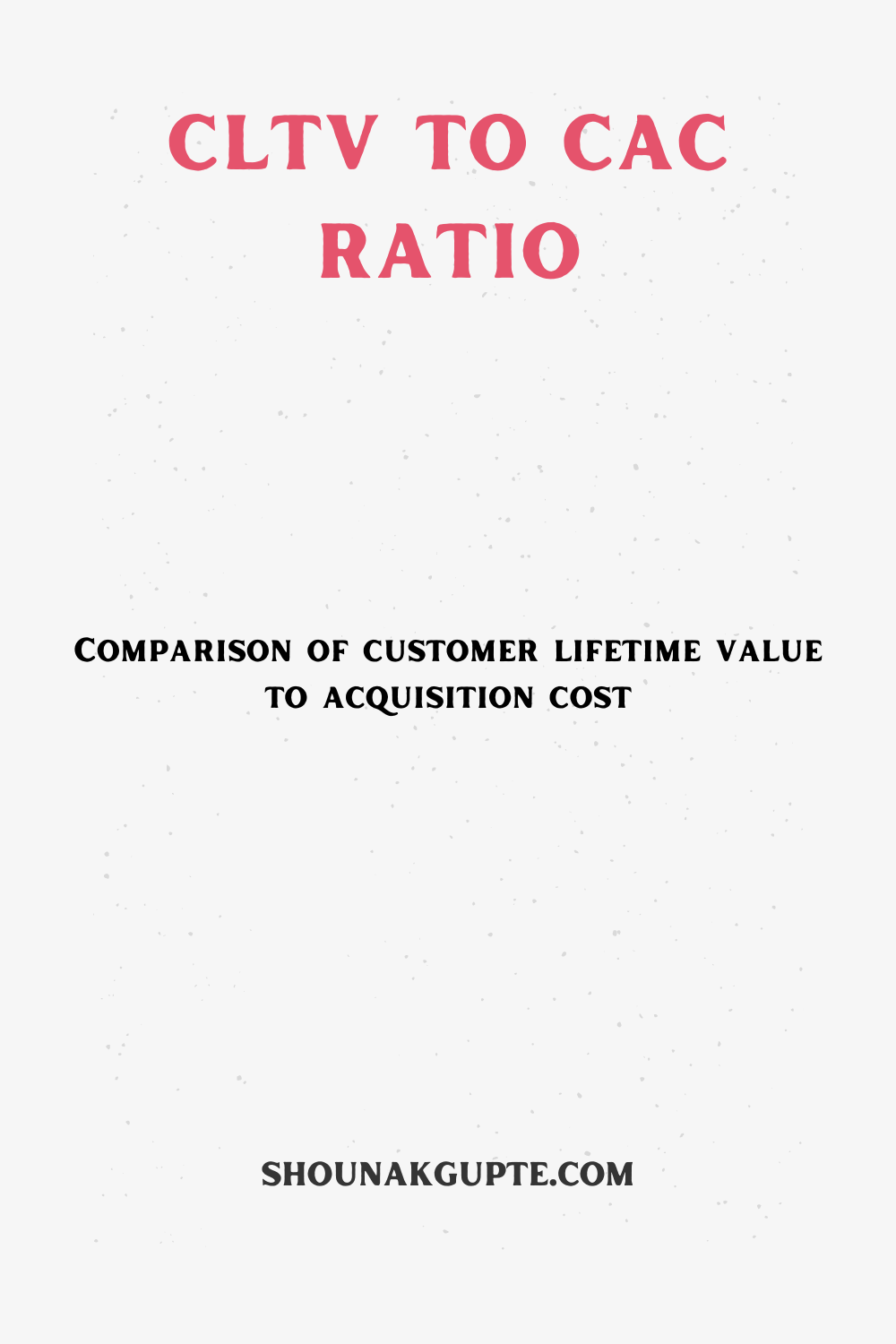 What is Ratio of Customer Lifetime Value(CLTV) to Customer Acquisition Cost (CAC)