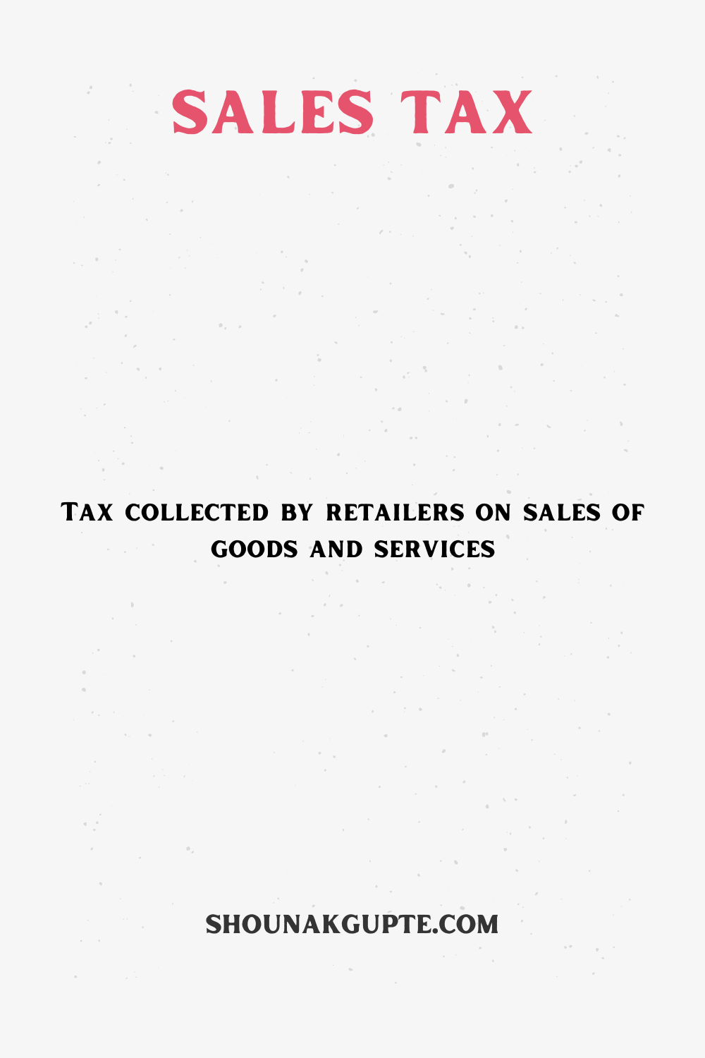 What is Sales Tax