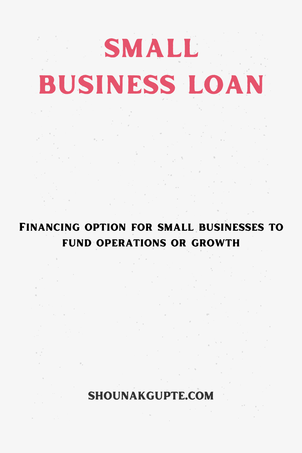 What is Small Business Loan
